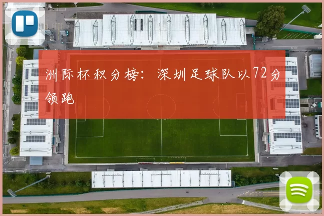 洲际杯积分榜：深圳足球队以72分领跑